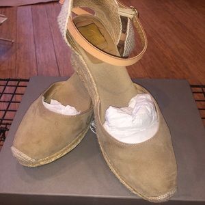 Kanna espadrille wedges in beige, size 39
